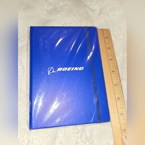 Boeing Royal Blue Notebook NIP NWT Hard Cover Elastic Book Mark Band